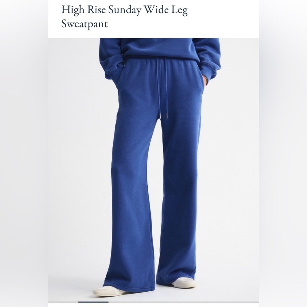 Abercrombie & Fitch Blue Wide Leg Sweatpants